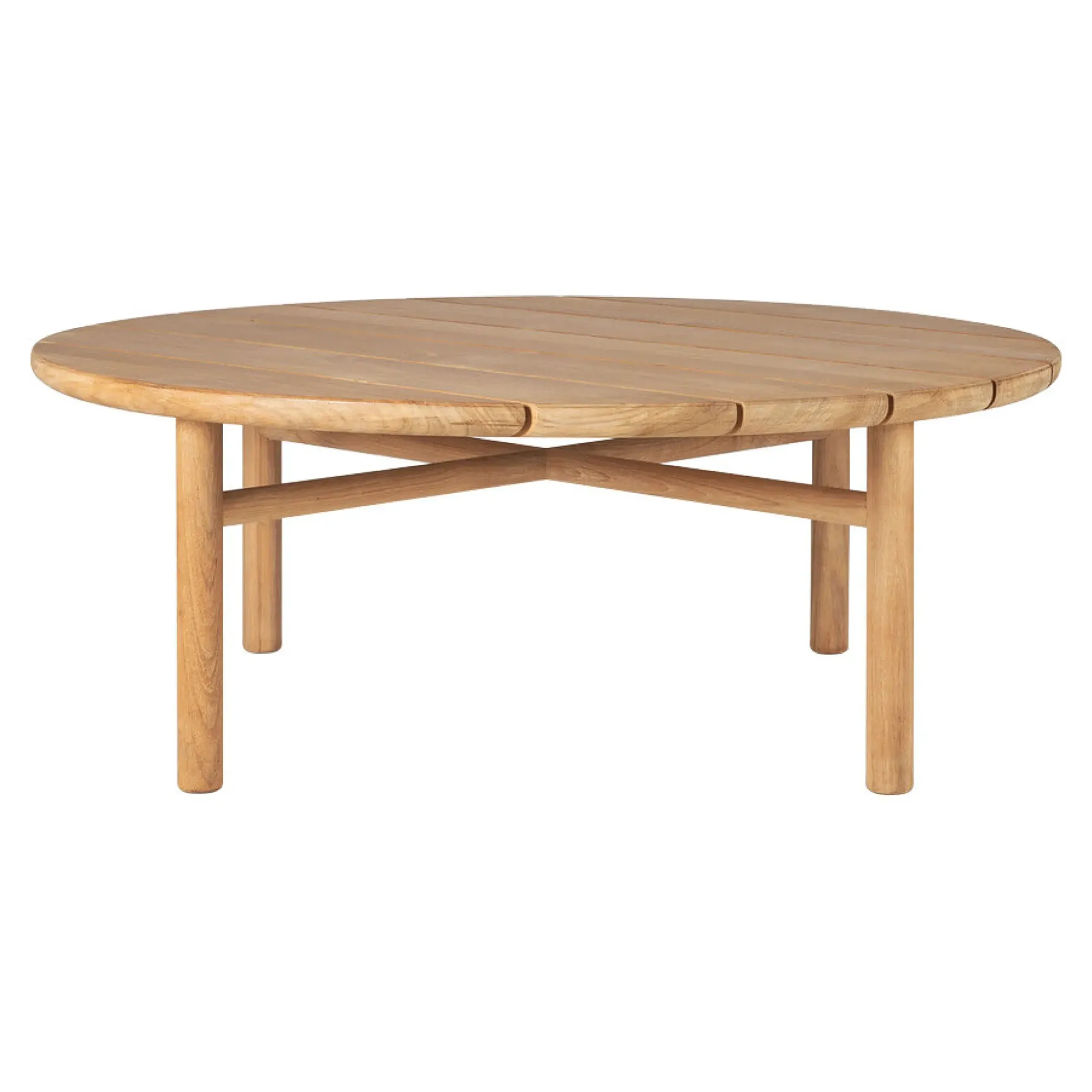 Table Basse Quatro Outdoor Bois Naturel / O 95 X H 35 Cm - - Ethnicraft