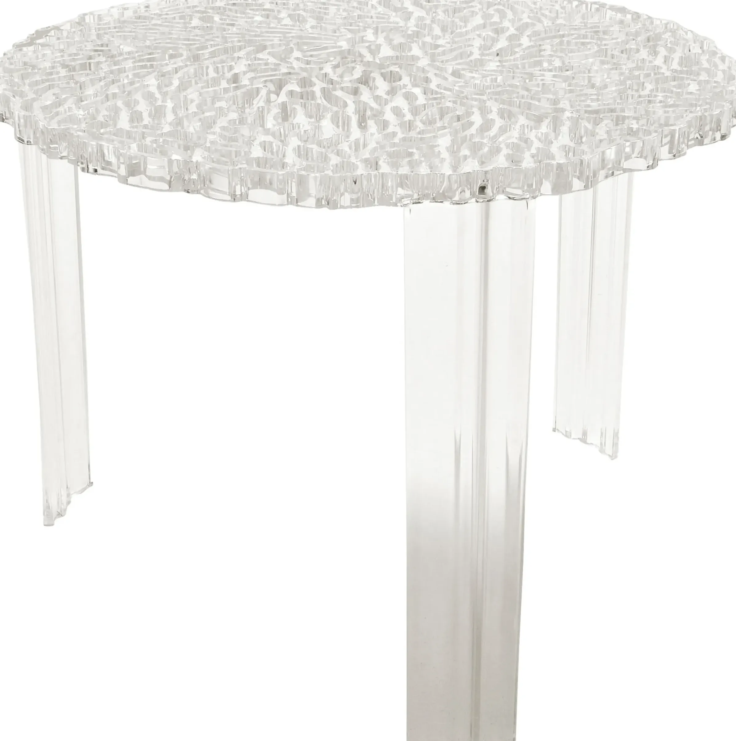 Table Basse T-Table Alto Plastique Transparent / O 50 X H 44 Cm - Kartell