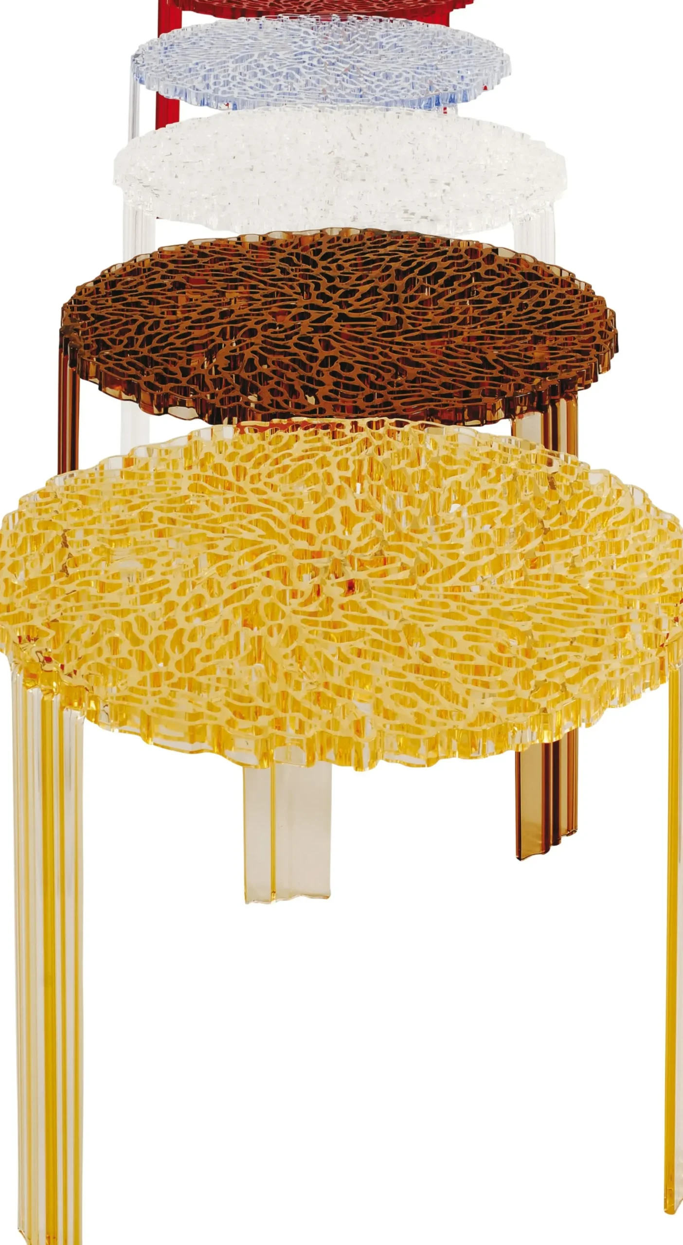 Table Basse T-Table Alto Plastique Transparent / O 50 X H 44 Cm - Kartell