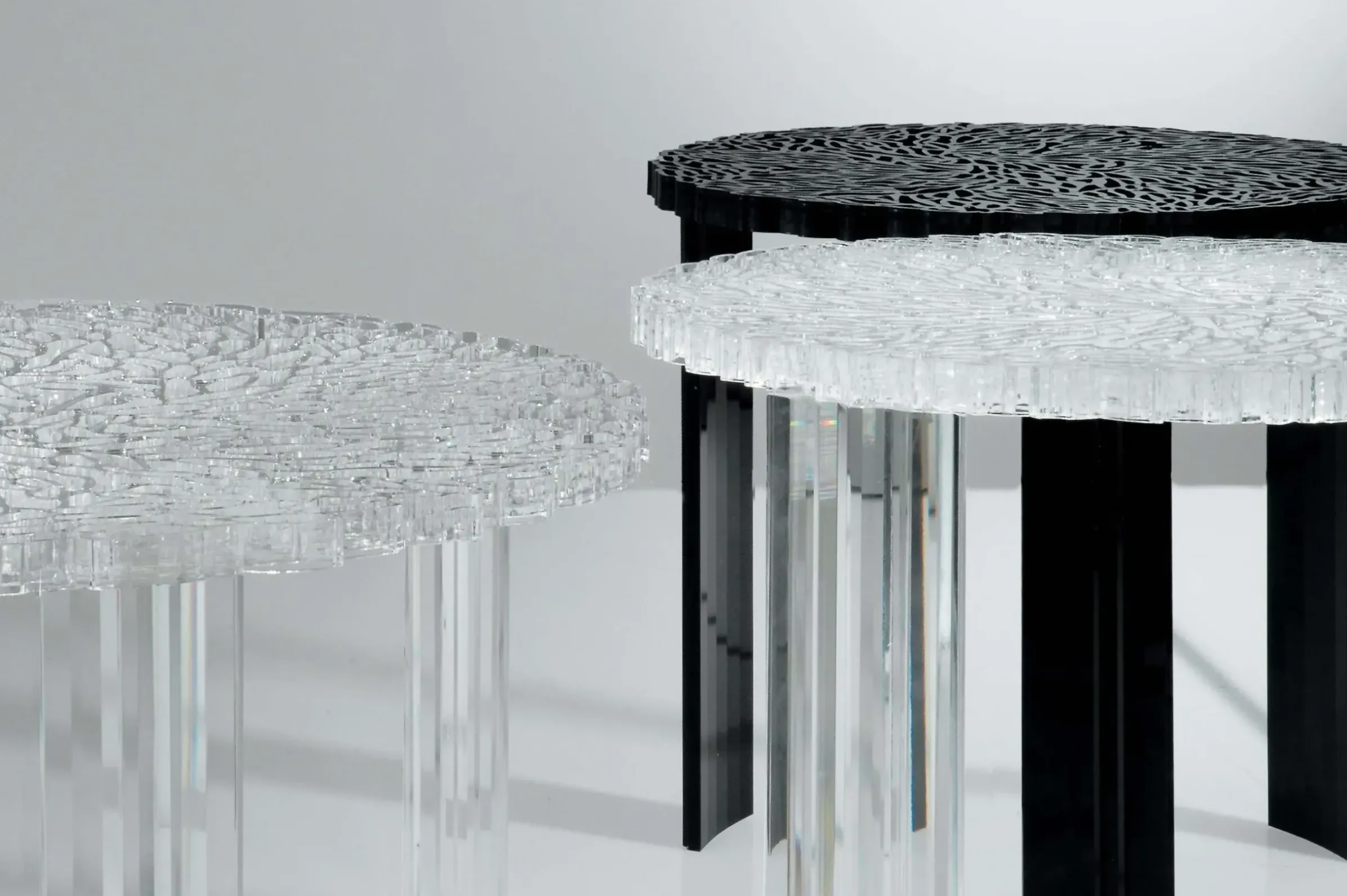 Table Basse T-Table Alto Plastique Transparent / O 50 X H 44 Cm - Kartell