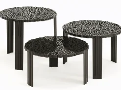Table Basse T-Table Alto Plastique Transparent / O 50 X H 44 Cm - Kartell