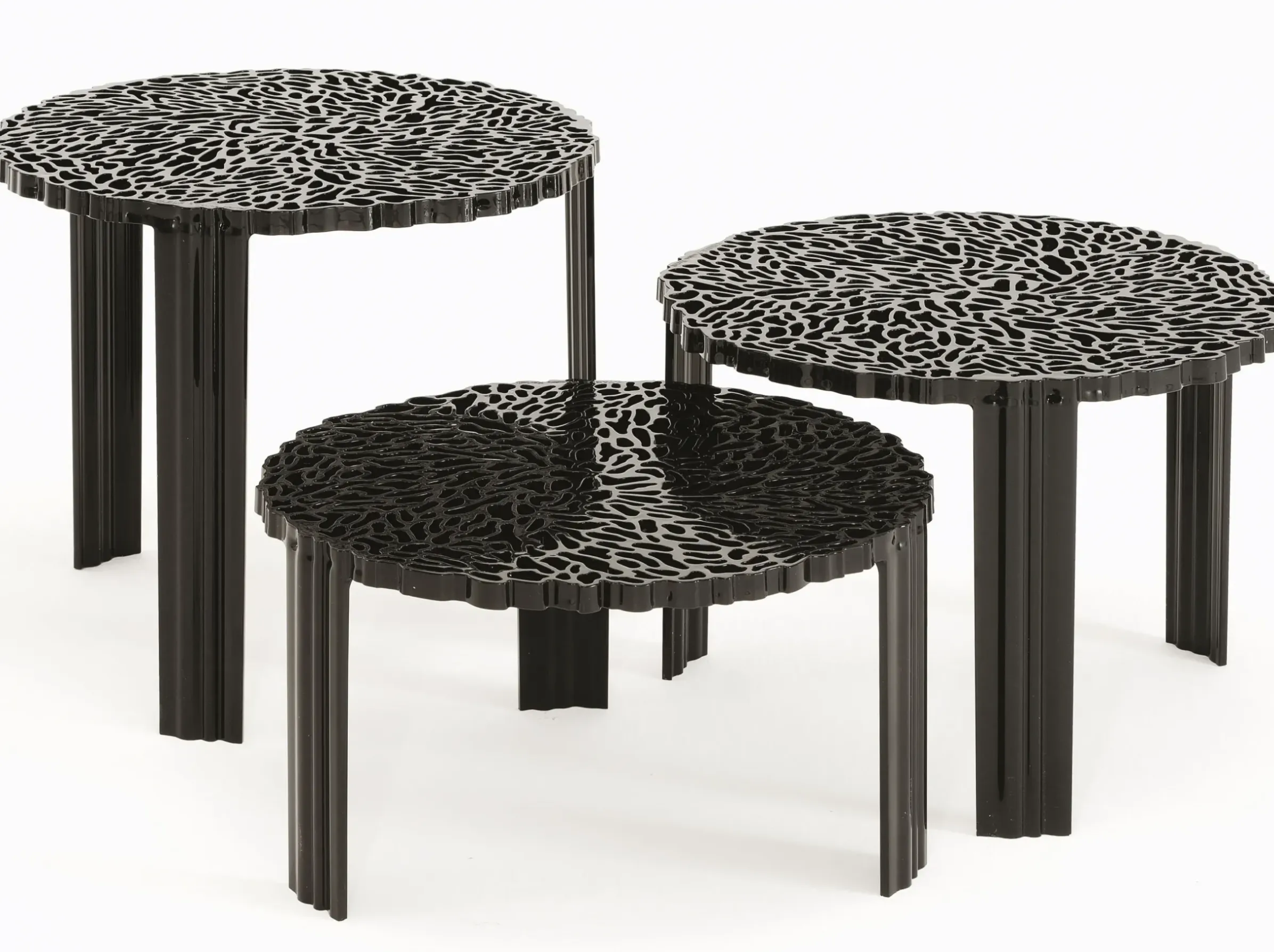 Table Basse T-Table Alto Plastique Transparent / O 50 X H 44 Cm - Kartell