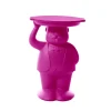 Table D'Appoint Ambrogio Plastique Rose / 42,5 X 38,5 X H 60,5 Cm - Polyethylene - Slide