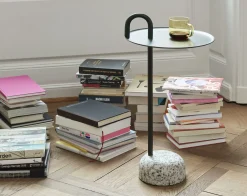 Table D'Appoint Bowler Metal Pierre Rouge / Granit - Hay