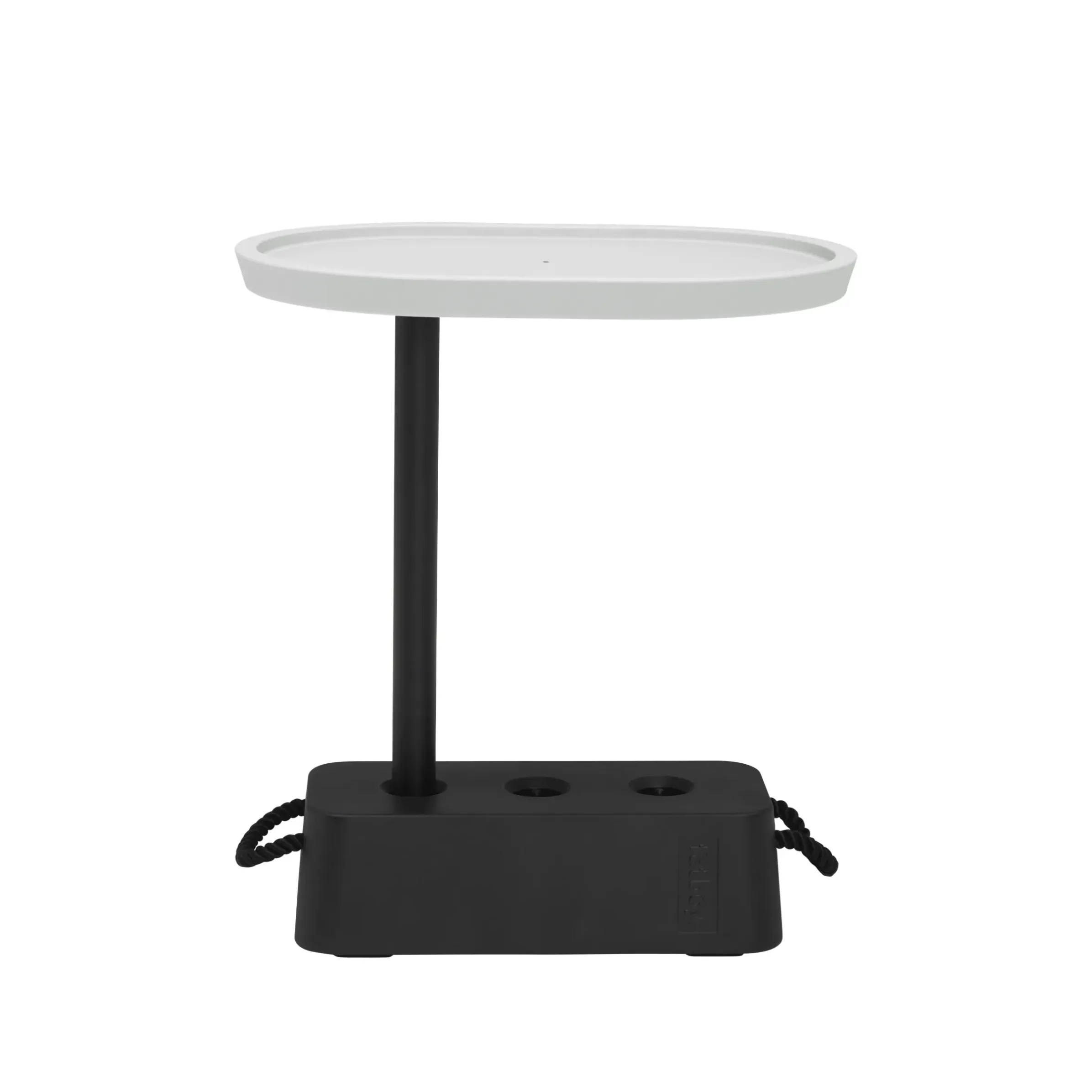 Table D'Appoint Brick Plastique Gris / 56 X 39 X H 63,5 Cm - Plateau Rotatif - Fatboy
