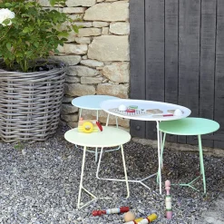 Table D'Appoint Cocotte Metal Jaune / Tabouret - O 34 X H 36 Cm - Fermob
