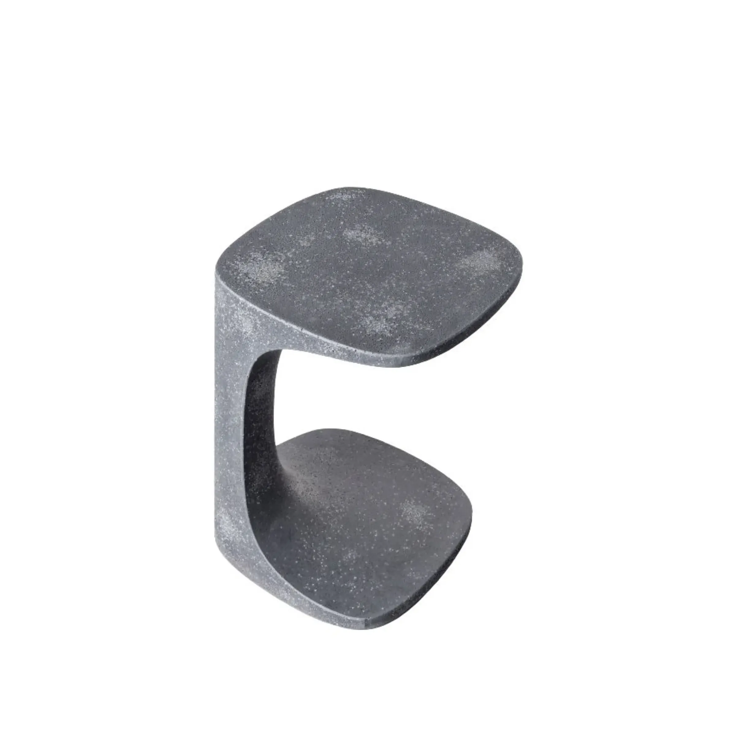 Table D'Appoint Font Pierre Gris / Beton - 42 X 42 X H 52 Cm - Kristalia
