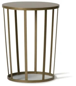 Table D'Appoint Hollo Metal Or / Tabouret - O 35 X H 44 Cm - Petite Friture