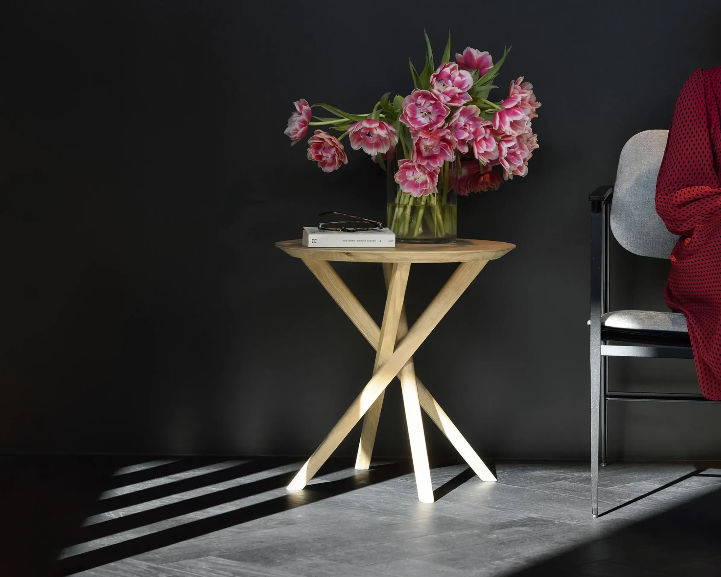 Table D'Appoint Mikado Bois Naturel / Massif - O 50 Cm - Ethnicraft