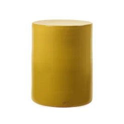Table D'Appoint Pawn Ceramique Jaune / Tabouret - O 37 X H 46 Cm - Serax