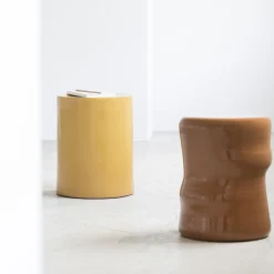Table D'Appoint Pawn Organic Ceramique Orange / Tabouret - Serax