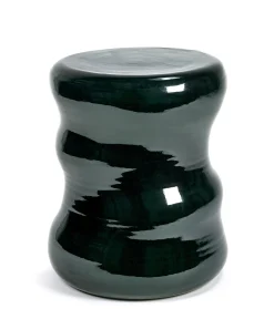 Table D'Appoint Pawn Organic Ceramique Vert / Tabouret - Serax