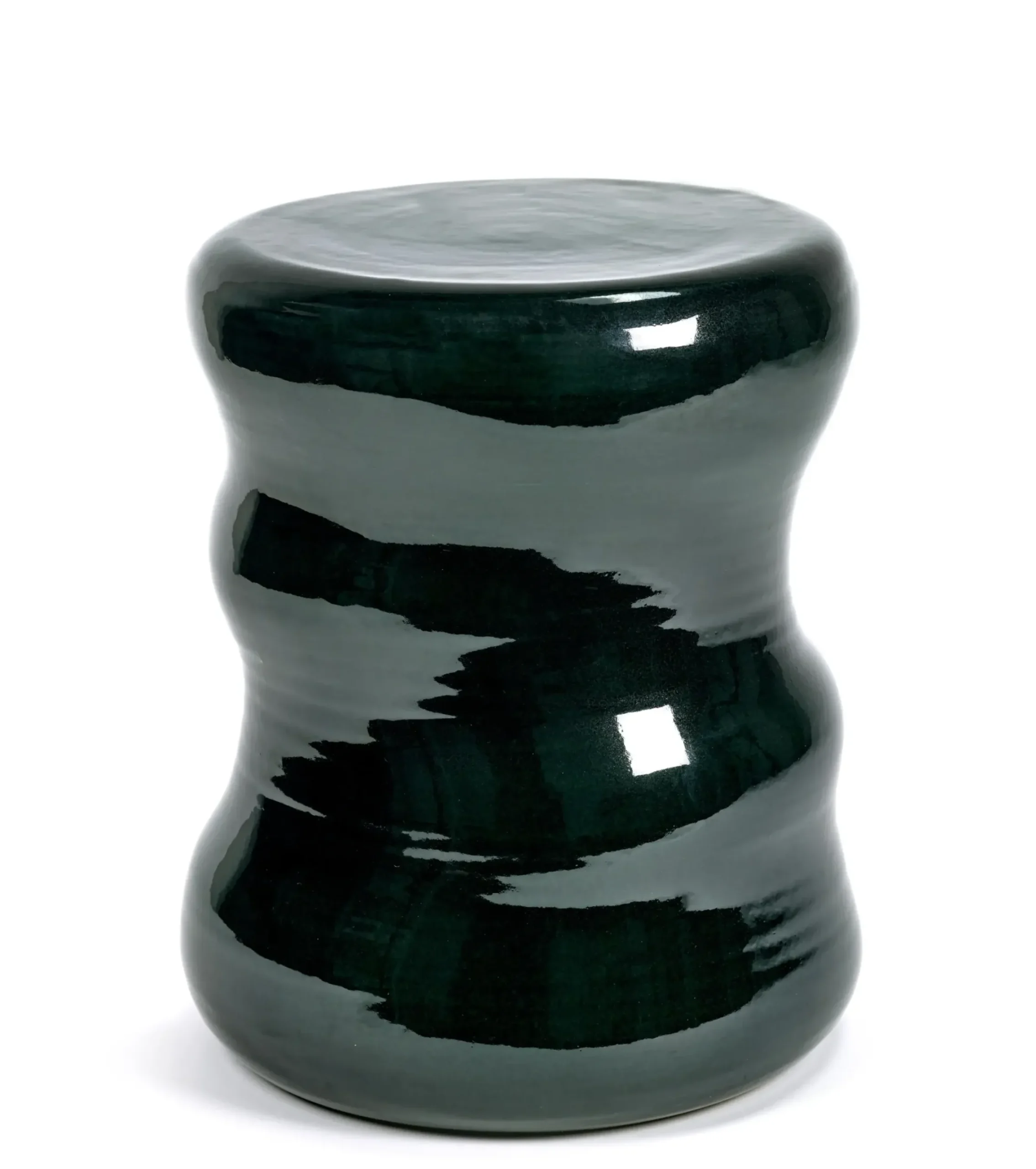Table D'Appoint Pawn Organic Ceramique Vert / Tabouret - Serax