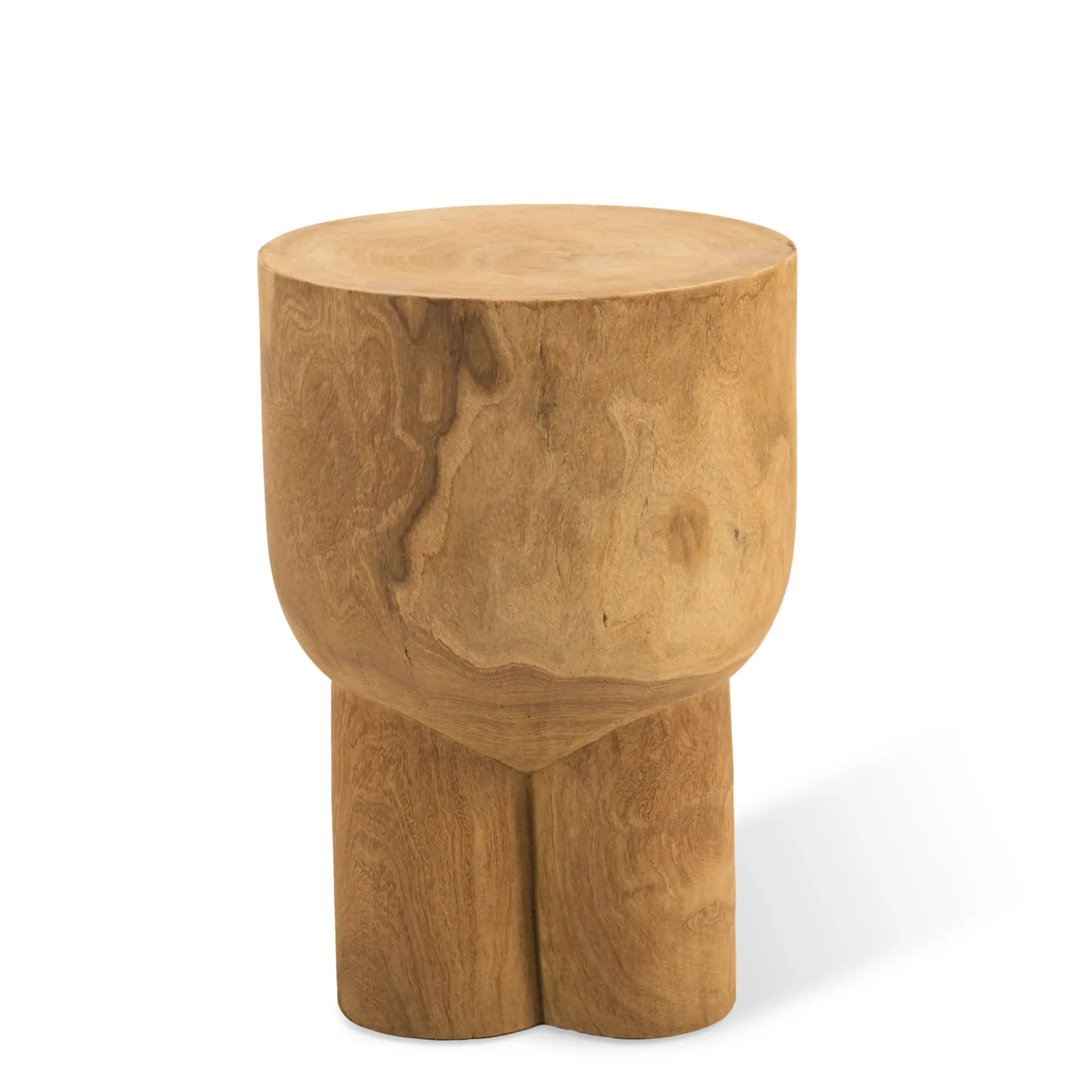 Table D'Appoint Pile/ Table D'Appoint - Bois Sculpte Main - Pols Potten