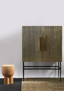 Table D'Appoint Pile/ Table D'Appoint - Bois Sculpte Main - Pols Potten
