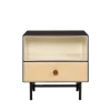 Table De Chevet Essence Bois Noir / Rotin - Maison Sarah Lavoine