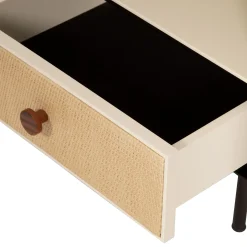 Table De Chevet Essence Bois Noir / Rotin - Maison Sarah Lavoine