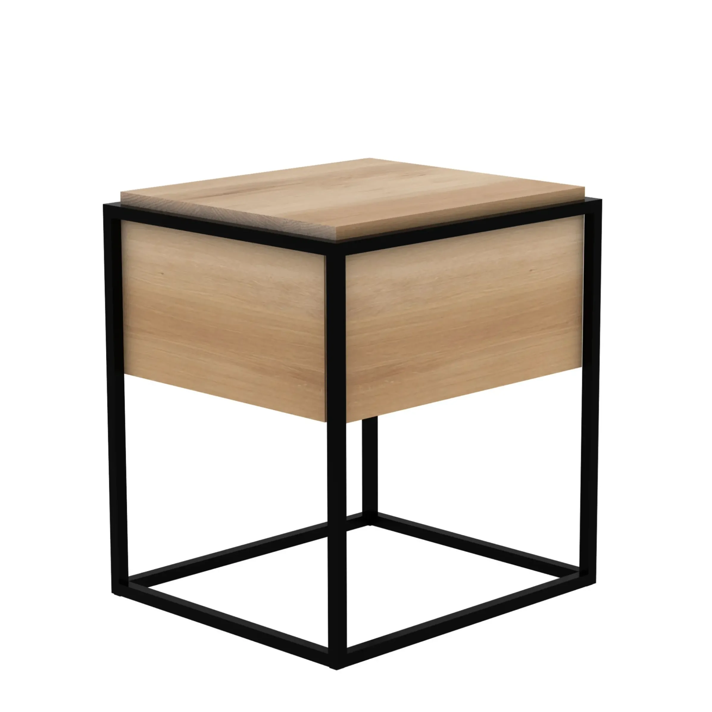 Table De Chevet Monolit Bois Naturel / Chene Massif - 1 Tiroir - Ethnicraft