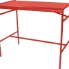 Table Haute Luxembourg Metal Rouge Orange / 4 Personnes - 126 X 73 Cm - Aluminium - Fermob
