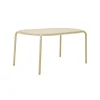 Table Ovale Toni Tavolo Metal Beige / 160 X 90 Cm - Trou Pour Parasol + Bougeoir Amovible - Fatboy