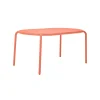 Table Ovale Toni Tavolo Metal Orange / 160 X 90 Cm - Trou Pour Parasol + Bougeoir Amovible - Fatboy