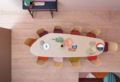 Table Ovale Tweed Bois Naturel / 300 X 100 Cm - 10 Personnes - Zanotta