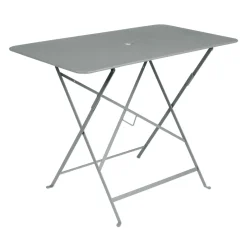 Table Pliante Bistro Metal Gris / 97 X 57 Cm - 4 Personnes - Trou Parasol - Fermob