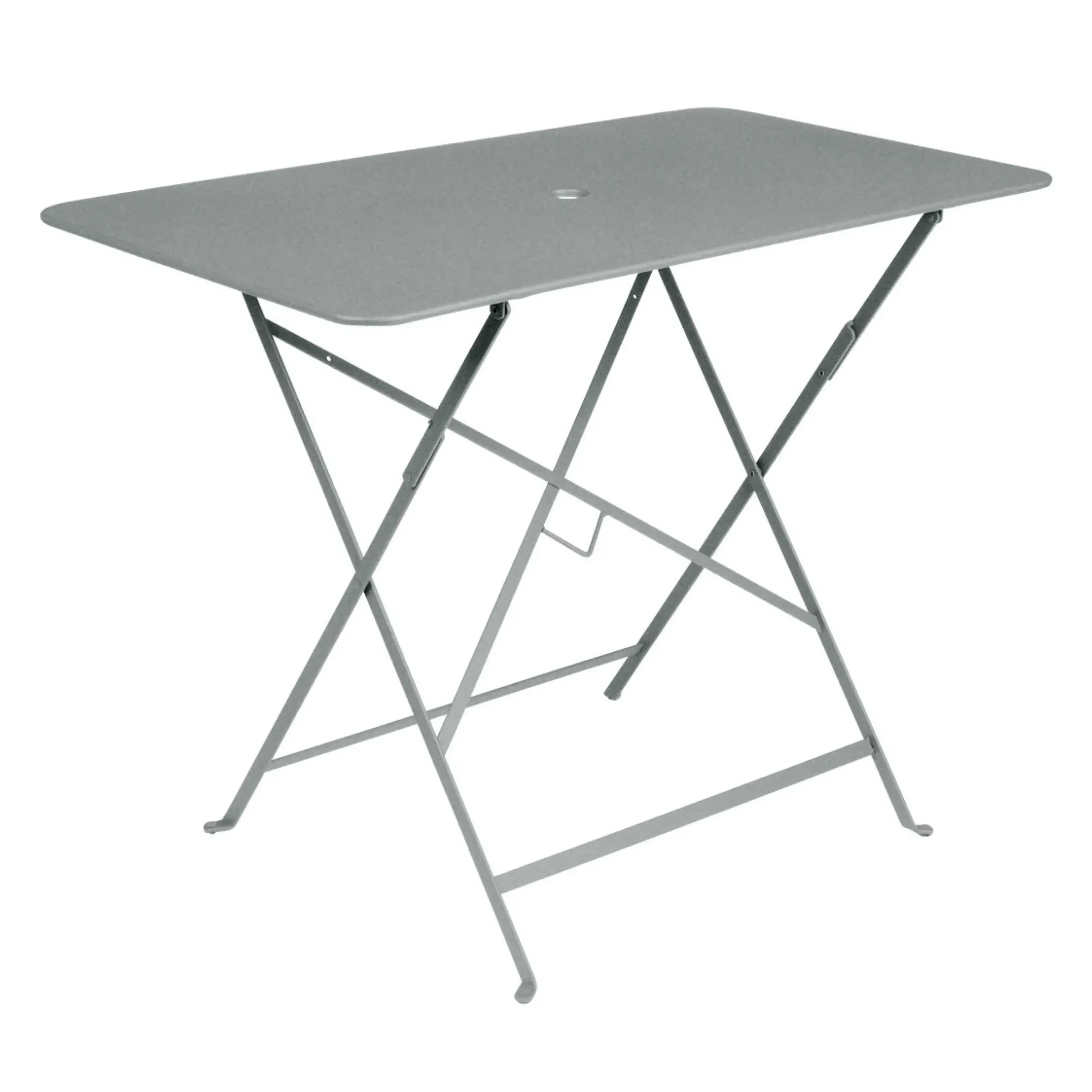 Table Pliante Bistro Metal Gris / 97 X 57 Cm - 4 Personnes - Trou Parasol - Fermob