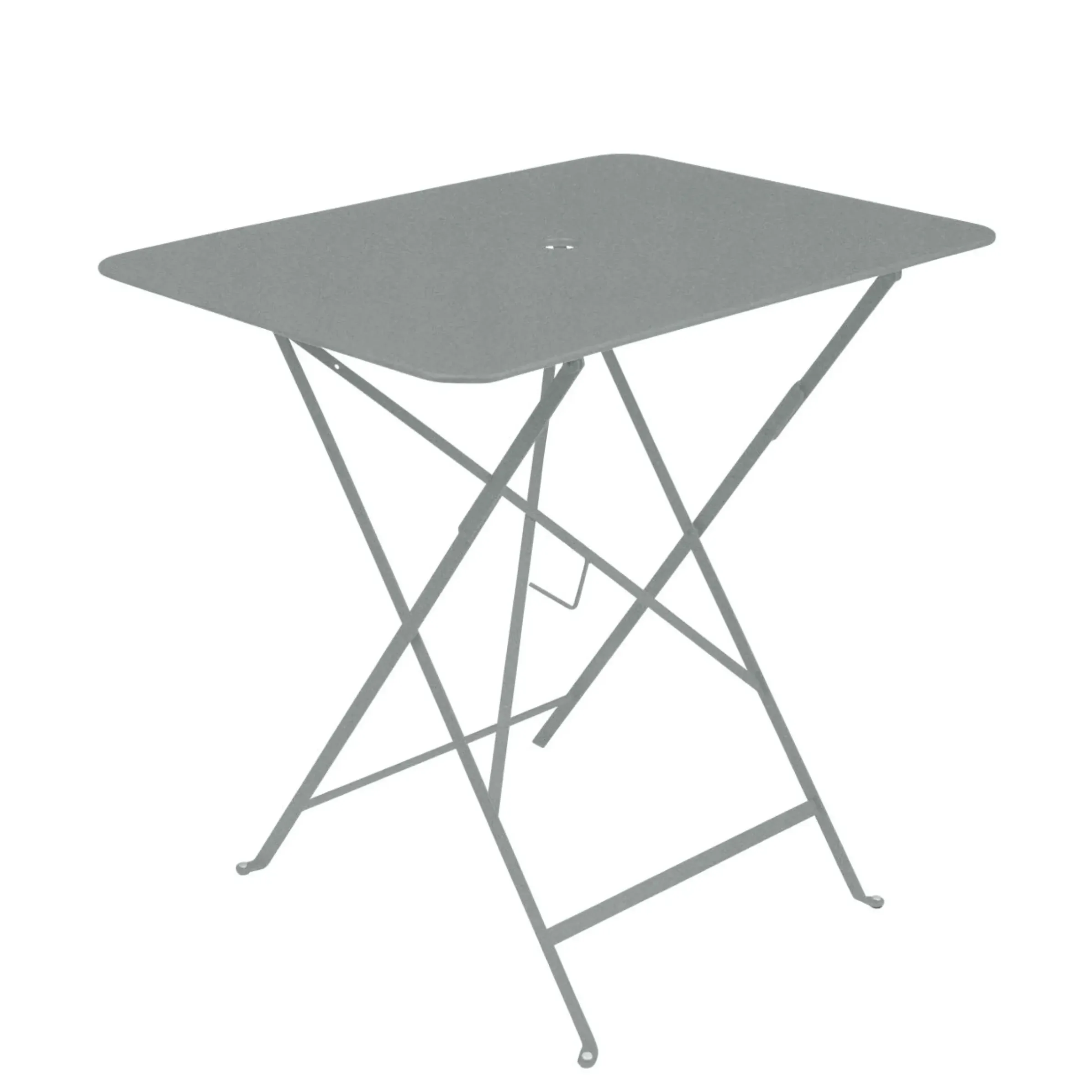 Table Pliante Bistro Metal Gris / 77 X 57 Cm - 4 Personnes / Trou Parasol - Fermob