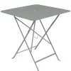 Table Pliante Bistro Metal Gris / 71 X 71 Cm - Trou Pour Parasol - Fermob