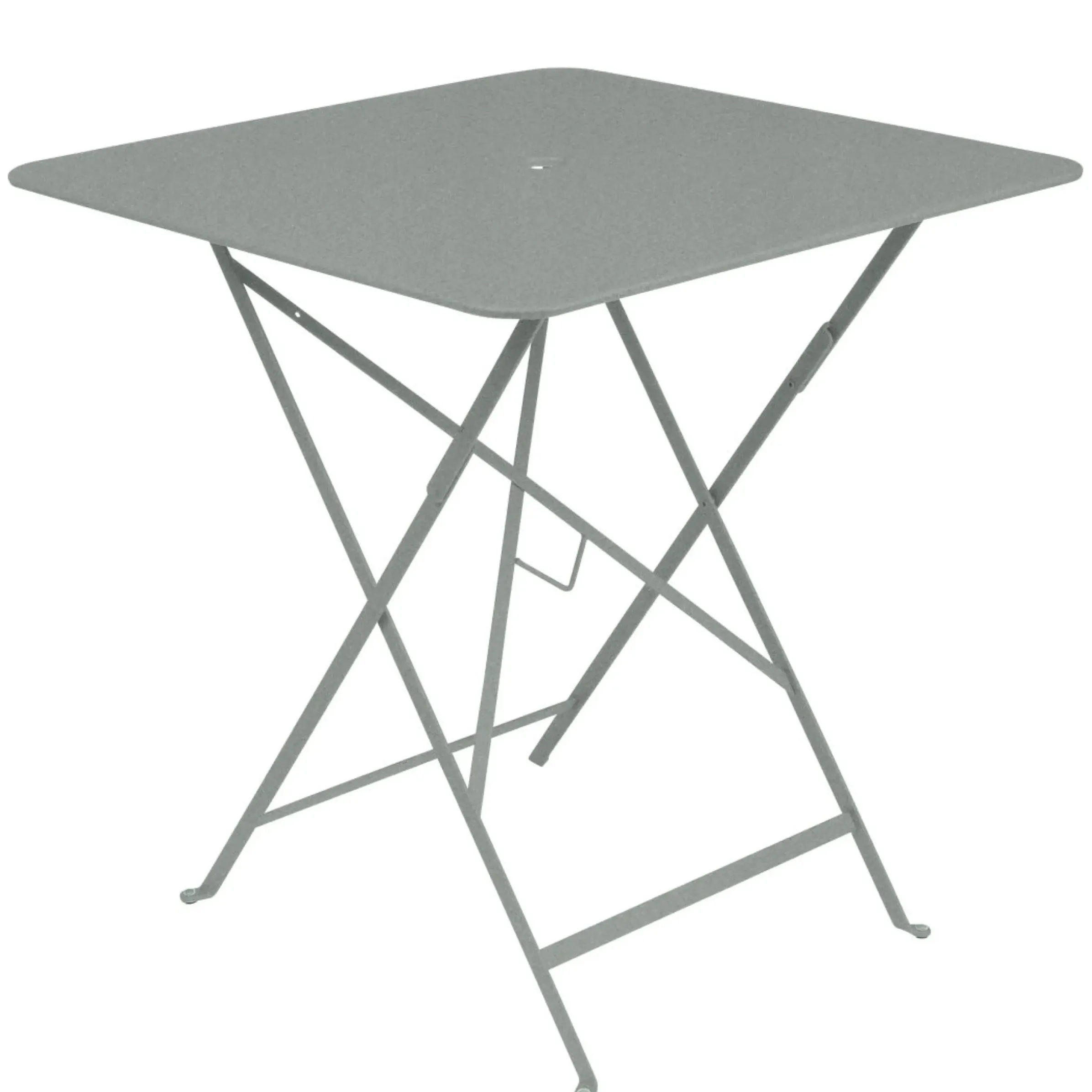 Table Pliante Bistro Metal Gris / 71 X 71 Cm - Trou Pour Parasol - Fermob