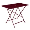 Table Pliante Bistro Metal Rouge / 97 X 57 Cm - 4 Personnes - Trou Parasol - Fermob