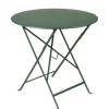 Table Pliante Bistro Metal Vert / O 77Cm - Trou Pour Parasol - Fermob