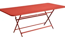 Table Pliante Caractere Metal Rouge Orange / 90 X 190 Cm - 8 A 10 Personnes - Fermob