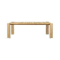 Table Rectangulaire Atmosfera Bois Naturel / 209 X 105 Cm - 6 Personnes / Teck - Gubi