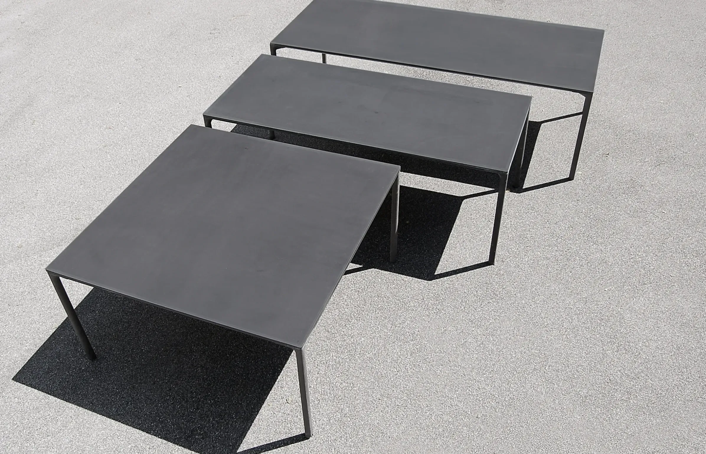 Table Rectangulaire Boiacca Pierre / 200 X 90 Cm - Beton - Kristalia