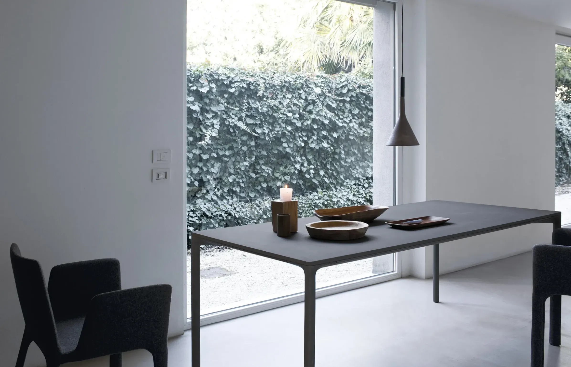 Table Rectangulaire Boiacca Pierre / 200 X 90 Cm - Beton - Kristalia