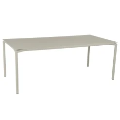 Table Rectangulaire Calvi Metal Gris / 195 X 95 Cm - Aluminium / 10 A 12 Personnes - Plateau Demontable - Fermob