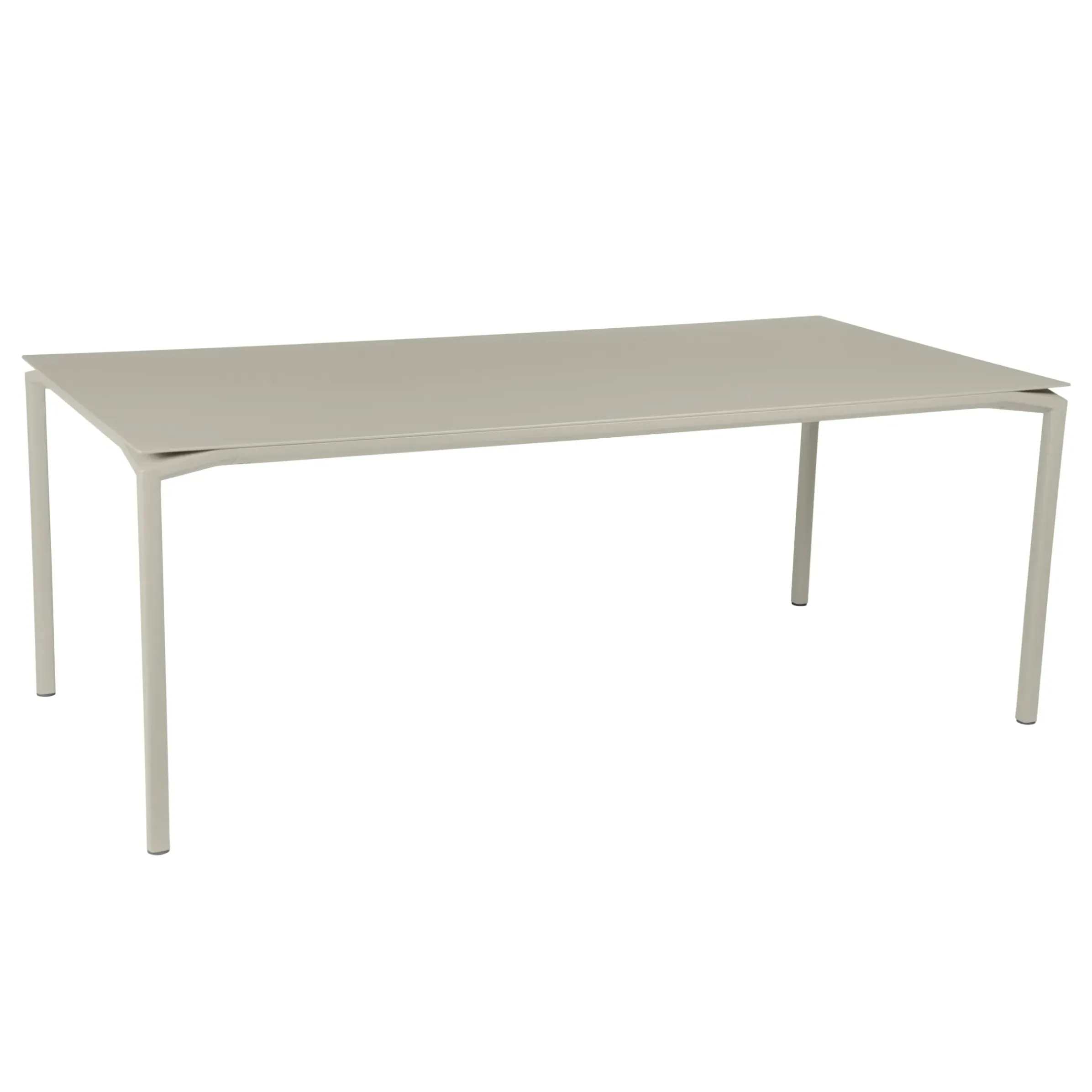 Table Rectangulaire Calvi Metal Gris / 195 X 95 Cm - Aluminium / 10 A 12 Personnes - Plateau Demontable - Fermob