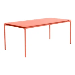 Table Rectangulaire Fromme Metal Rose Orange / Aluminium - 180 X 90 Cm - Petite Friture