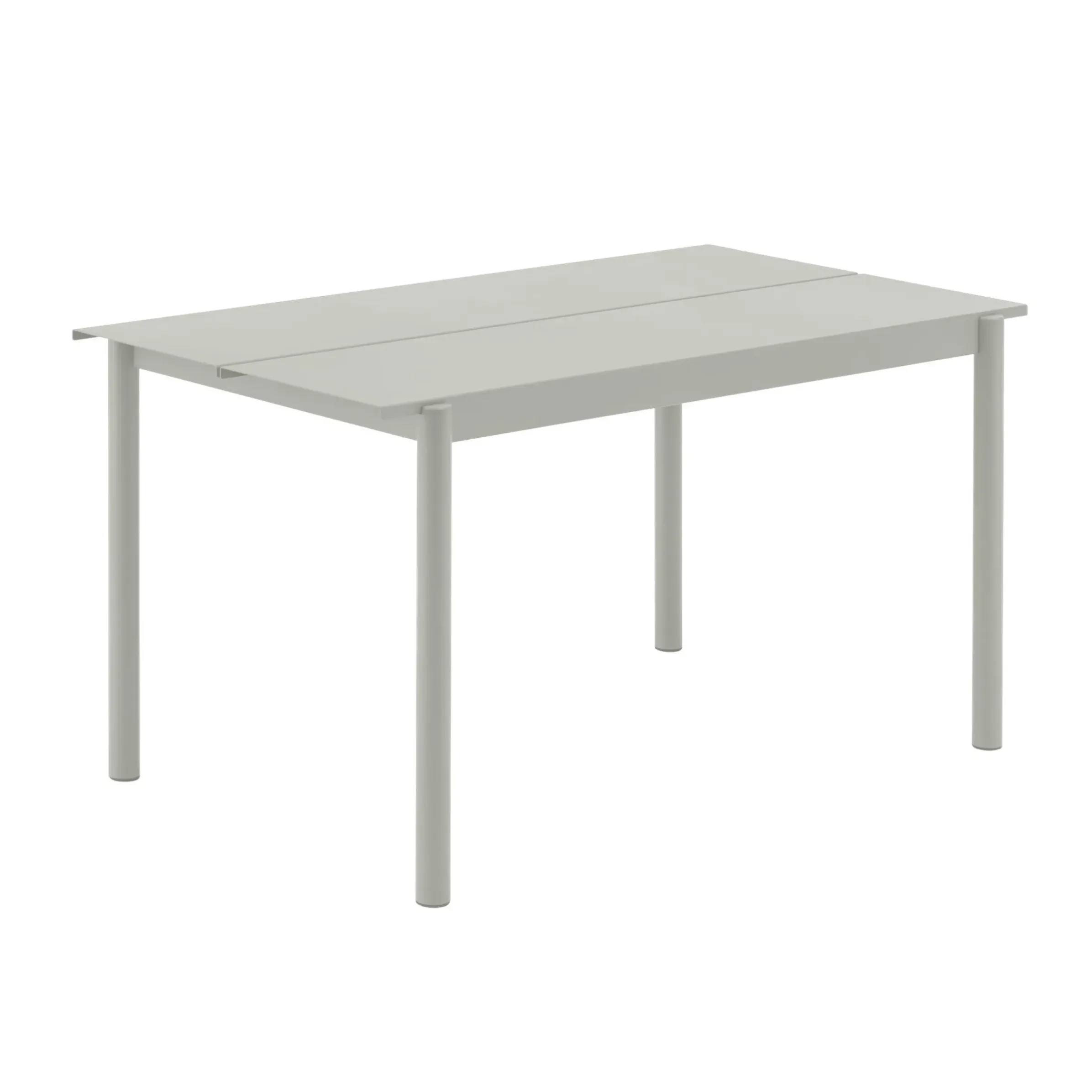 Table Rectangulaire Linear Metal Gris / 140 X 75 Cm - Muuto