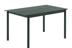 Table Rectangulaire Linear Metal Vert / 140 X 75 Cm - Muuto