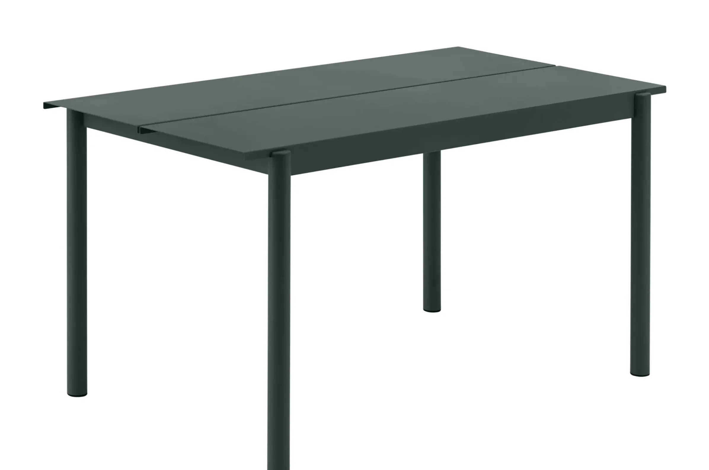 Table Rectangulaire Linear Metal Vert / 140 X 75 Cm - Muuto