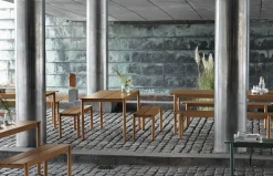 Table Rectangulaire Linear Metal Vert / 140 X 75 Cm - Muuto