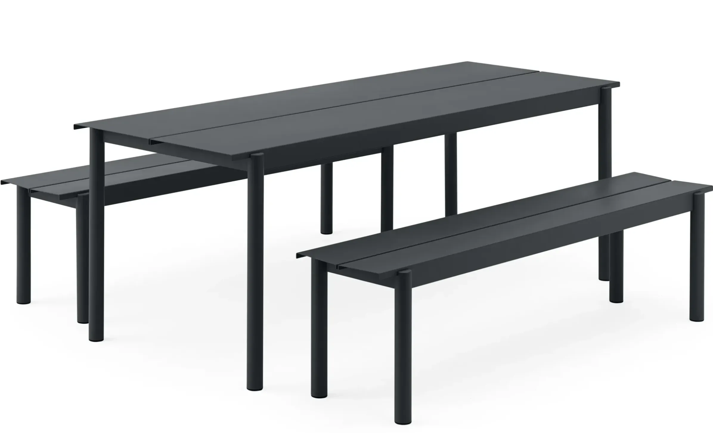 Table Rectangulaire Linear Metal/ 200 X 75 Cm - Muuto