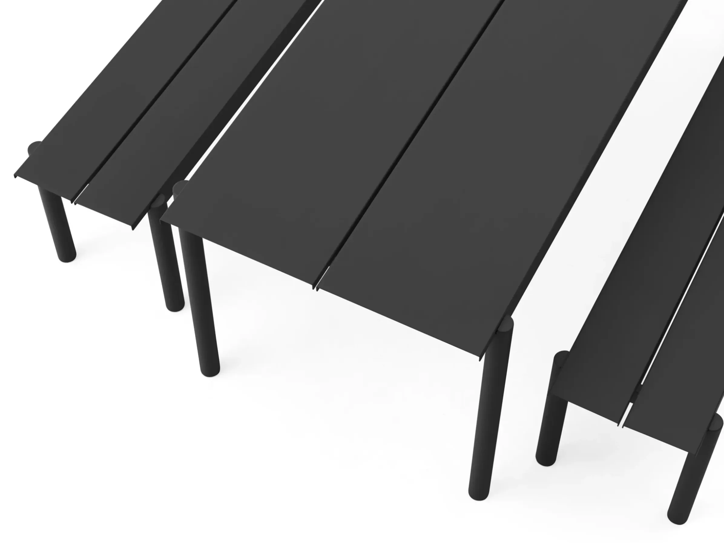 Table Rectangulaire Linear Metal/ 200 X 75 Cm - Muuto