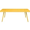 Table Rectangulaire Luxembourg Metal Jaune / 8 Personnes - 207 X 100 Cm - Aluminium - Fermob