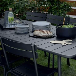 Table Rectangulaire Luxembourg Metal Jaune / 8 Personnes - 207 X 100 Cm - Aluminium - Fermob