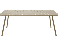 Table Rectangulaire Luxembourg Metal Marron Beige / 8 Personnes - 207 X 100 Cm - Aluminium - Fermob