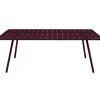 Table Rectangulaire Luxembourg Metal Rouge / 8 Personnes - 207 X 100 Cm - Aluminium - Fermob